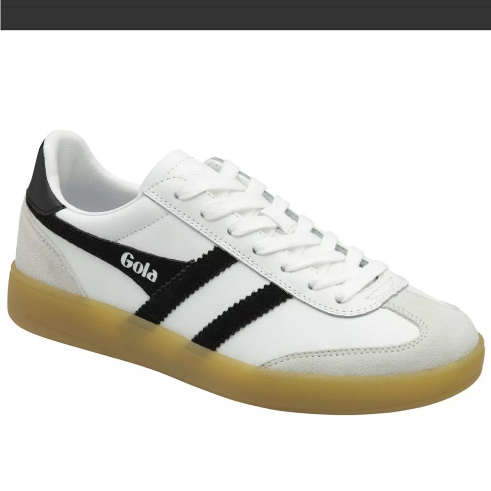 Gola Classic White and Black Trainers - Picture 2 of 5